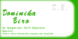 dominika biro business card